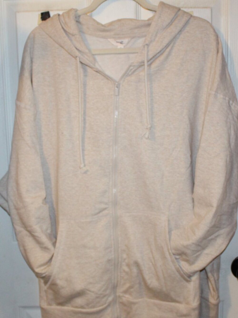 NWOT Terra & Sky Oatmeal Heather zip front hoodie 4X(28W-30W)